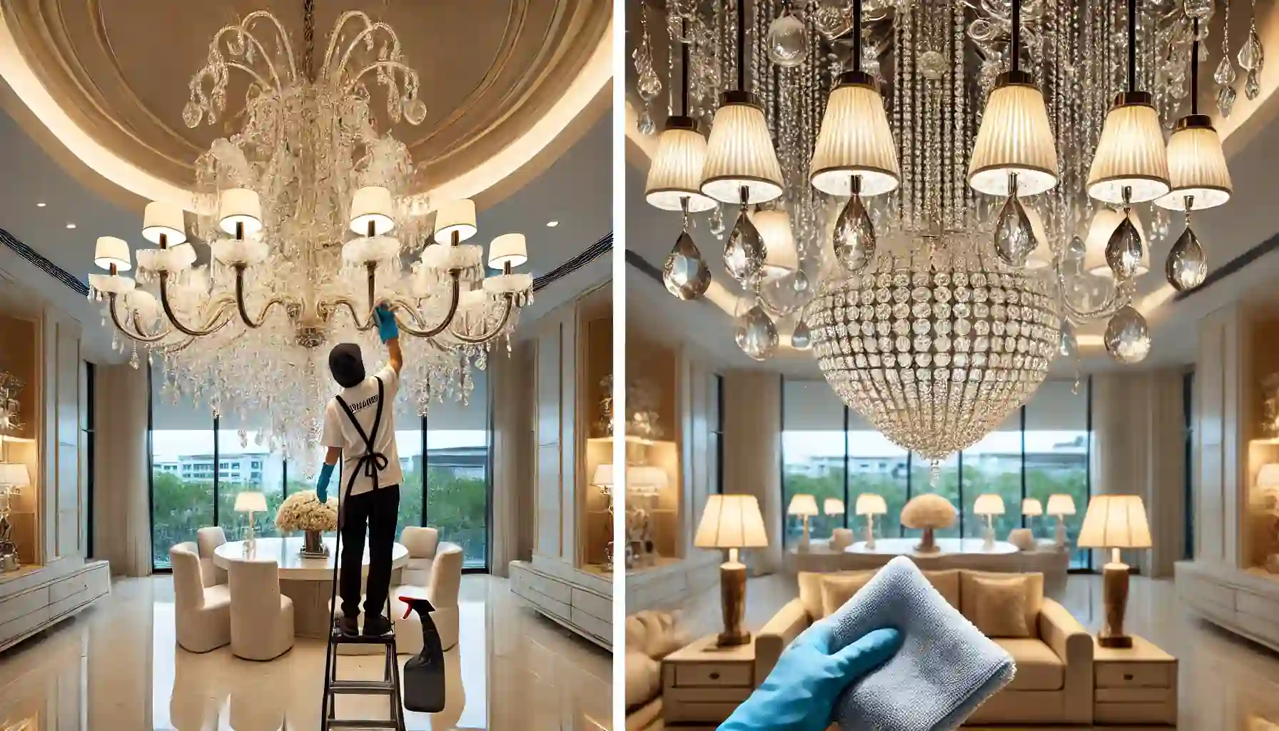 روش‌های نگهداری و تمیز کردن لوسترهای کریستالی و فلزی