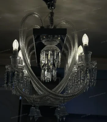 لوستر مدل lion لاینر 10 شاخه سفید-دو