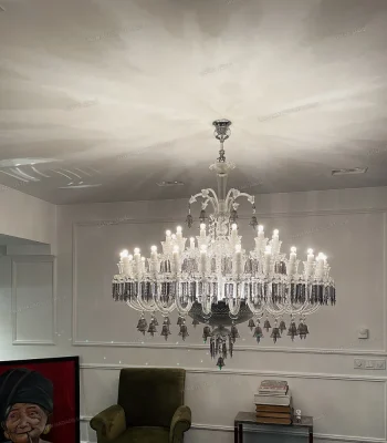 لوستر مدل باکارا 36 شاخه سفید-دو