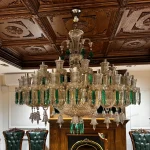 لوستر مدل باکارا 36 شاخه شامپاینی سبز-یک