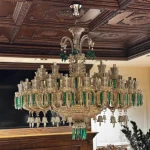 لوستر مدل باکارا 36 شاخه شامپاینی سبز-دو