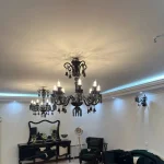 لوستر مدل باکارا 8 شاخه سبز مشکی-چهار