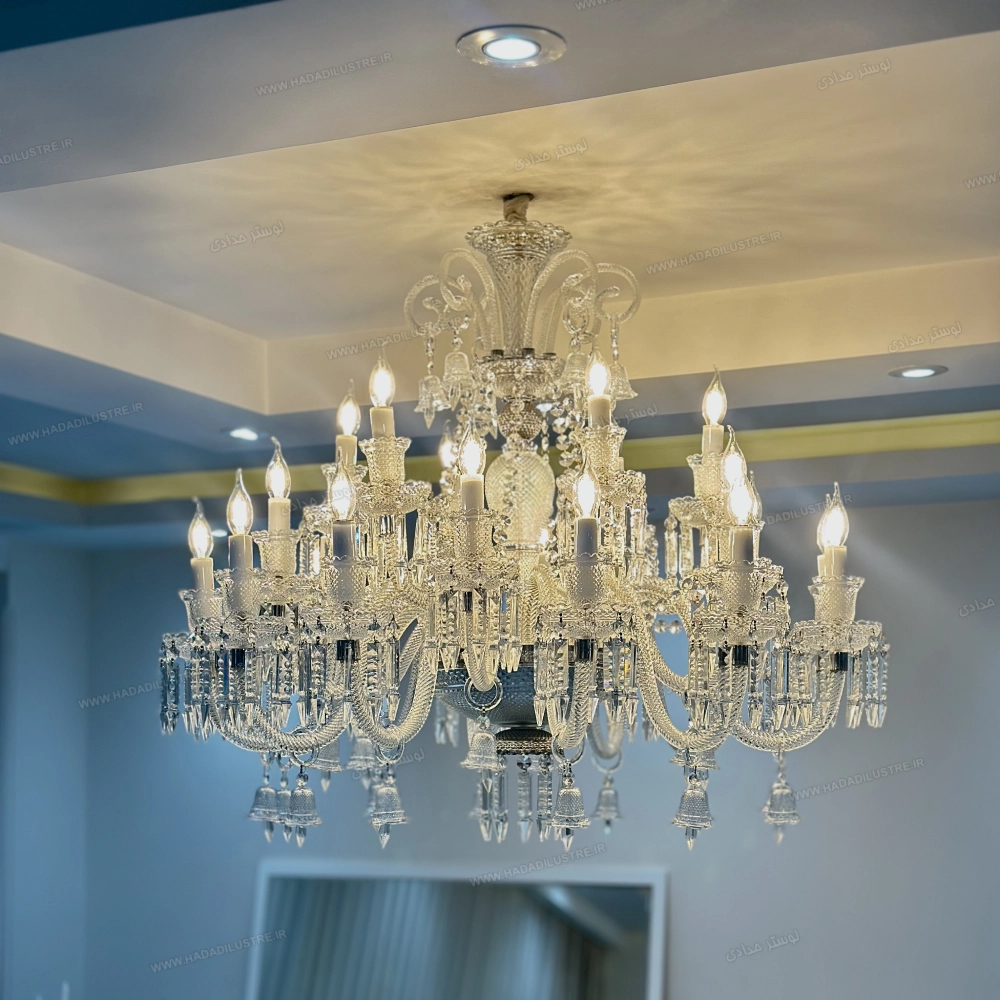 لوستر مدل باکارا استایل زنیت 24 شاخه-1 لوستر مدل باکارا استایل زنیت 24 شاخه-یک