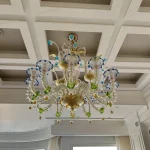 لوستر مدل مورانو 12 شاخه 3 بازو پنج رنگ-دو