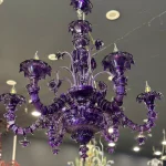 لوستر مدل مورانو میکس 6 شاخه بنفش-یک