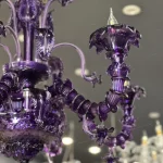 لوستر مدل مورانو VIP میکس دست ساز 6 شاخه بنفش-سه