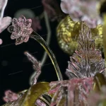 لوستر مدل مورانو لوکس 12 شاخه عسلی صورتی-پنج