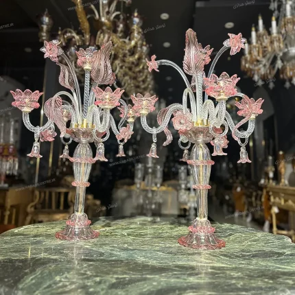 شمعدان مدل مورانو به صورت جفت