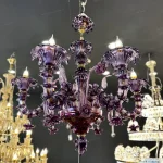 لوستر مدل مورانو 6 شاخه بنفش-یک