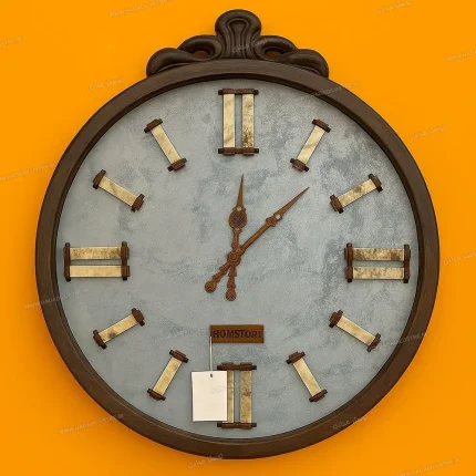 ساعت دیواری چوبی دست ساز و دکوراتیو 90cm