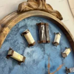 ساعت دیواری چوبی دست ساز و دکوراتیو 60cm آبی