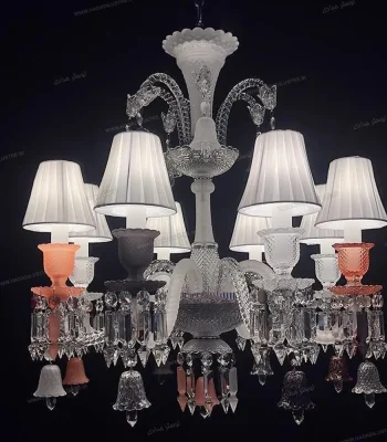 لوستر مدل باکارا مولتی کالر سایز 8 شاخه