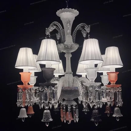 لوستر مدل باکارا مولتی کالر سایز 8 شاخه