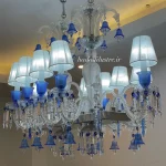 لوستر مدل لاینر سفید آبی سایز 10 شاخه