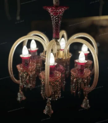 لوستر باکارا مدل لاین سایز 6 شاخه