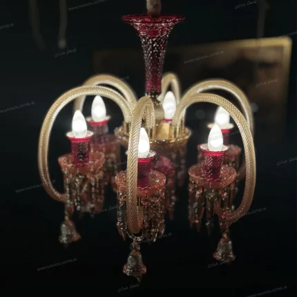 لوستر باکارا مدل لاین سایز 6 شاخه