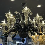 لوستر مدل مورانو رزونیکا دودی مشکی سایز 12 شاخه