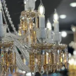 لوستر مدل باکارا سفید عسلی سایز 18 شاخه