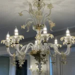 لوستر مدل مورانو رزا سایز 8 شاخه