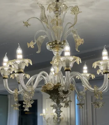 لوستر مدل مورانو رزا سایز 8 شاخه