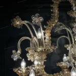 لوستر مدل مورانو عسلی سایز 9 شاخه