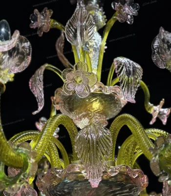 لوستر مدل مورانو رزا سایز 8 شاخه