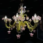 لوستر مدل مورانو رزا سایز 8 شاخه