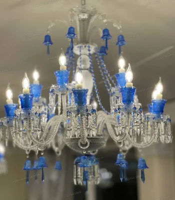 لوستر مدل باکارا سفید آبی