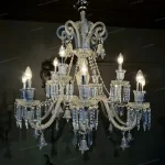 لوستر مدل باکارا سفید آبی سایز 12 شاخه