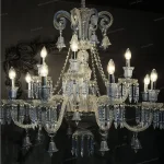 لوستر مدل باکارا سفید آبی سایز 12 شاخه