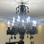 لوستر باکارا مشکی سایز 15 شاخه