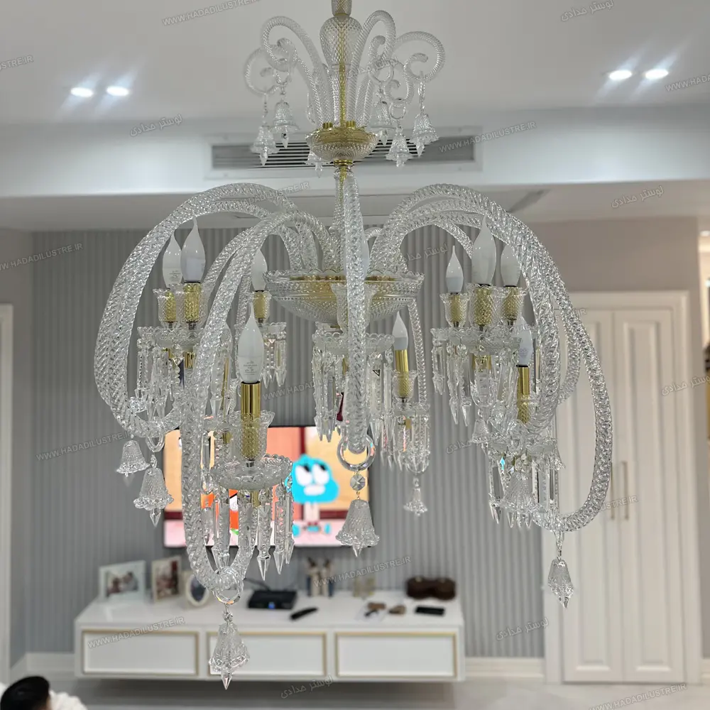 lion-model-chandelier-size-12-branches1 لوستر مدل لاین سایز 12 شاخه