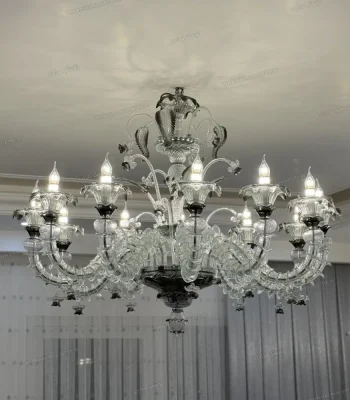 لوستر مدل مورانو رنگ تلفیقی سایز 12 شاخه