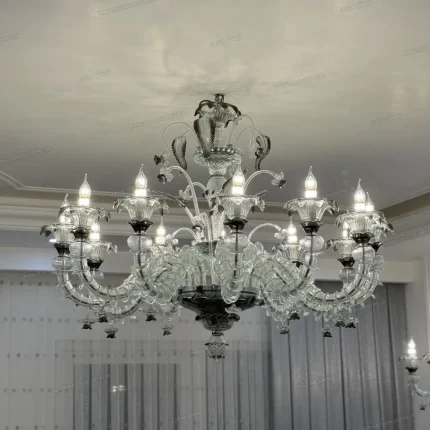 لوستر مدل مورانو رنگ تلفیقی سایز 12 شاخه