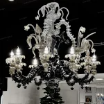 لوستر مدل مورانو رنگ تلفیقی سایز 12 شاخه