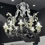 لوستر مدل مورانو رنگ تلفیقی سایز 12 شاخه