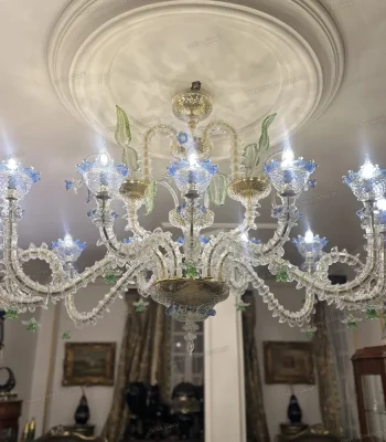 لوستر مورانو مدل اوال سایز 12 شاخه