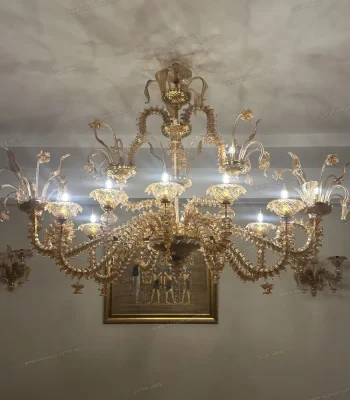 لوستر مدل اوال مورانو سایز 12 شاخه