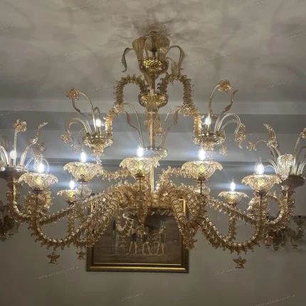 لوستر مدل اوال مورانو سایز 12 شاخه