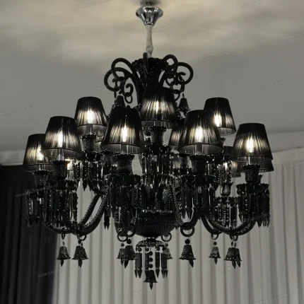 لوستر مدل باکارا سایز 15 شاخه به همراه شید