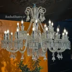 لوستر مدل باکارا رنگ سفید سایز 24 شاخه