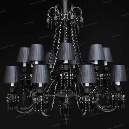 لوستر مدل باکارا سایز 18 شاخه به همراه شید