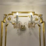 دیوارکوب مدل باکارا رنگ سفید طلایی سایز 2 شاخه