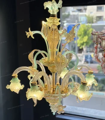 لوستر مدل مورانو واژگون دست ساز سایز 6 شاخه
