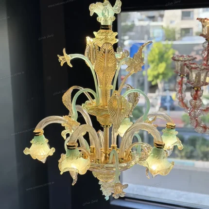 لوستر مدل مورانو واژگون دست ساز سایز 6 شاخه