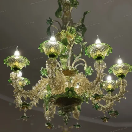 لوستر مدل مورانو رزونیکا لوتوس سایز 8 شاخه