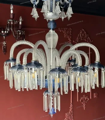 لوستر باکارا مدل واژگون سایز 12 شاخه