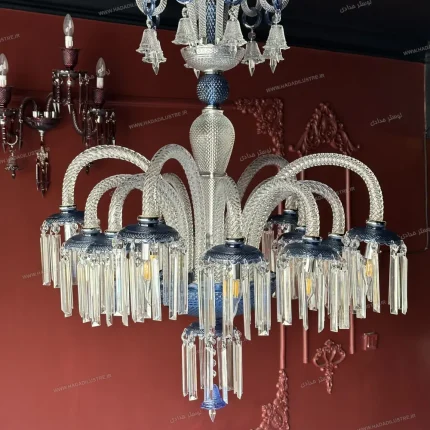 لوستر باکارا مدل واژگون سایز 12 شاخه