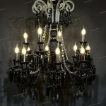 لوستر مدل باکارا سایز 12 شاخه مشکی