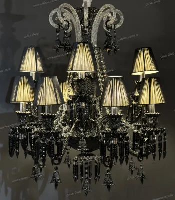 لوستر مدل باکارا سایز 12 شاخه به همراه شید